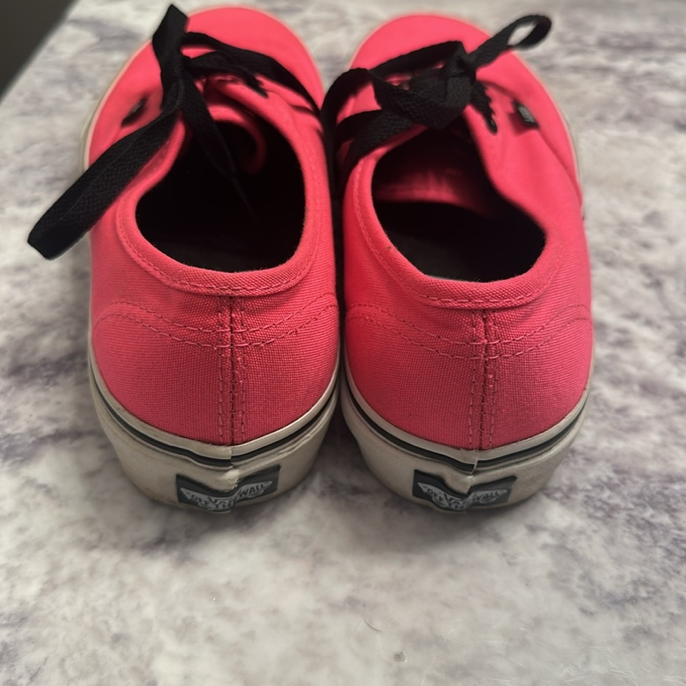 VANS Authentic Original Low Top Exclusive Neon Pink Black Sz Men 5.5 Womens 7 - Picture 2 of 5